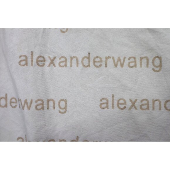Alexander Wang Womens Logo Print Long Sleeve Shirt L - Picture 8 of 11